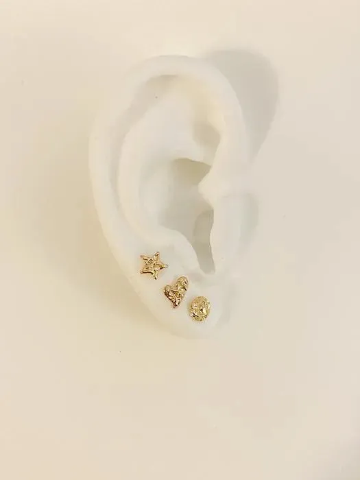 Mini Circle Stud in Gold