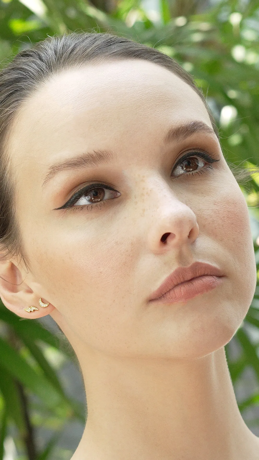 Moon Stud 18K Gold Vermeil