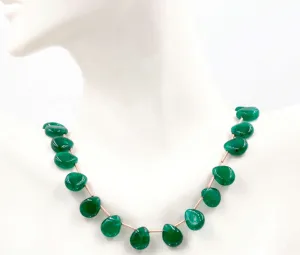 Natural Emerald Quartz Emerald Quartz Jewelry Emerald Strand May Birthstone Emerald Beads Emerald Heart Shape Strand Jewelry Supplies SKU:6142116