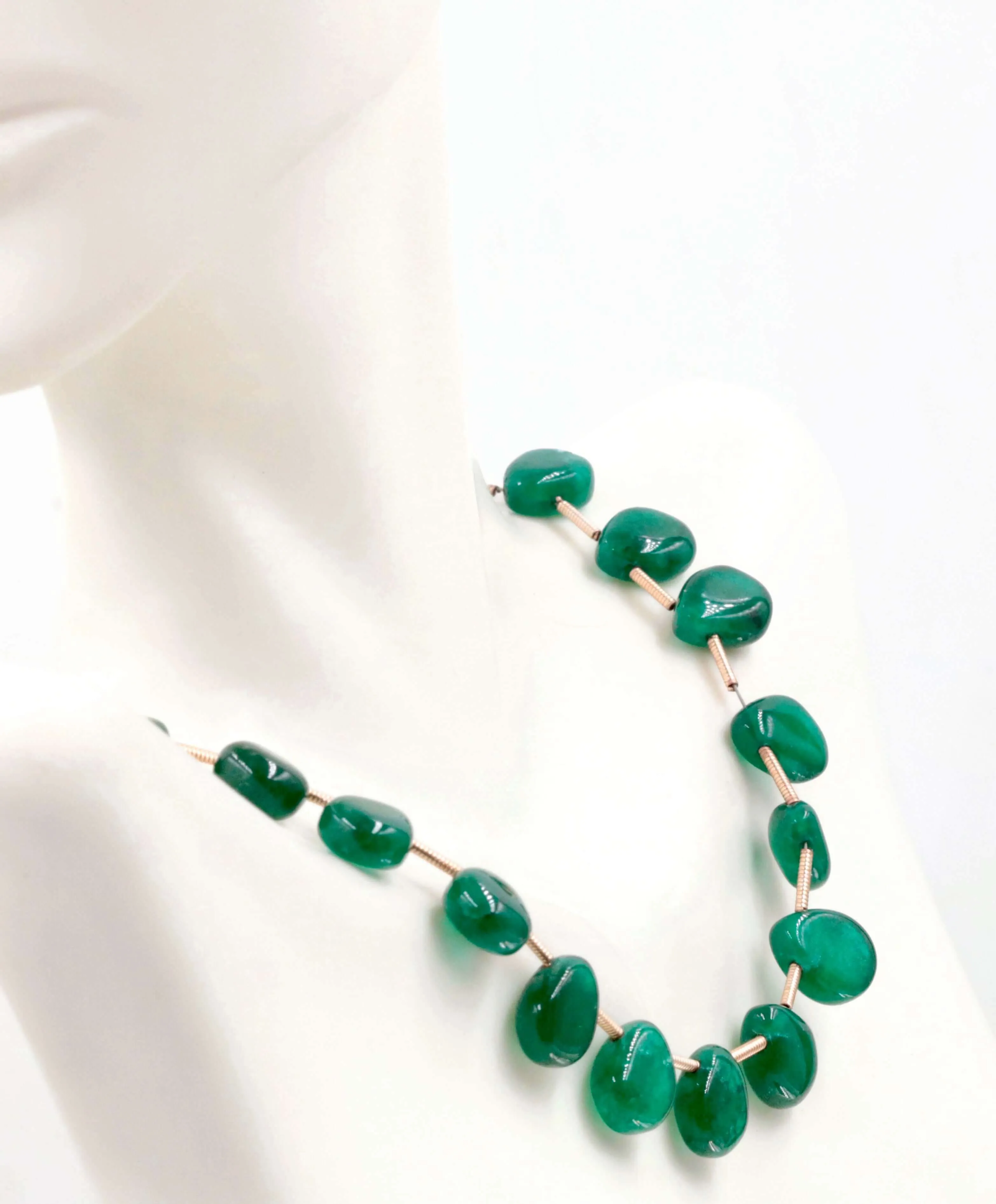 Natural Emerald Quartz Emerald Quartz Jewelry Emerald Strand May Birthstone Emerald Beads Emerald Heart Shape Strand Jewelry Supplies SKU:6142116