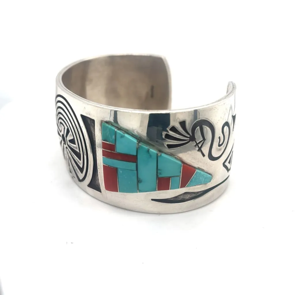 Navajo Sterling Sterling Silver Bracelet By Calvin Peterson at Regard Jewelry in Austin, Texas