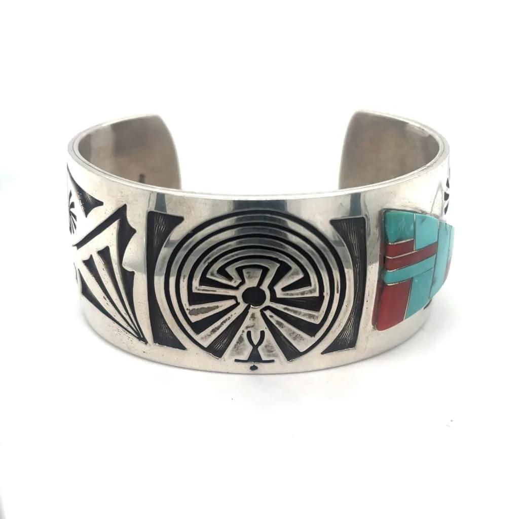 Navajo Sterling Sterling Silver Bracelet By Calvin Peterson at Regard Jewelry in Austin, Texas
