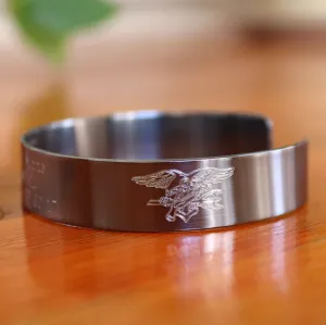 Navy SEAL Trident Cuff Bracelet - Personalized Military Gifts