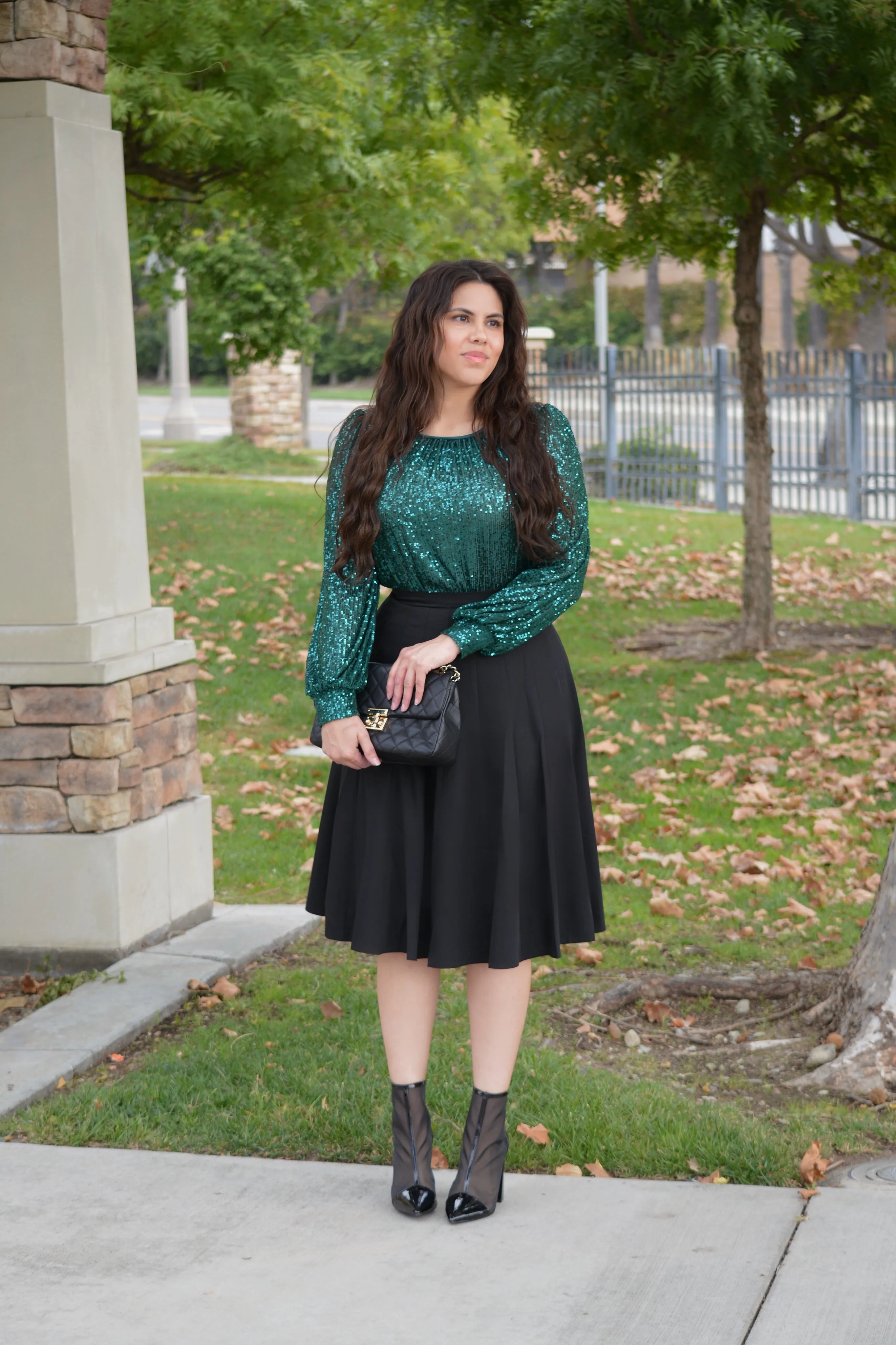 Orla Emerald Green Sequin Top