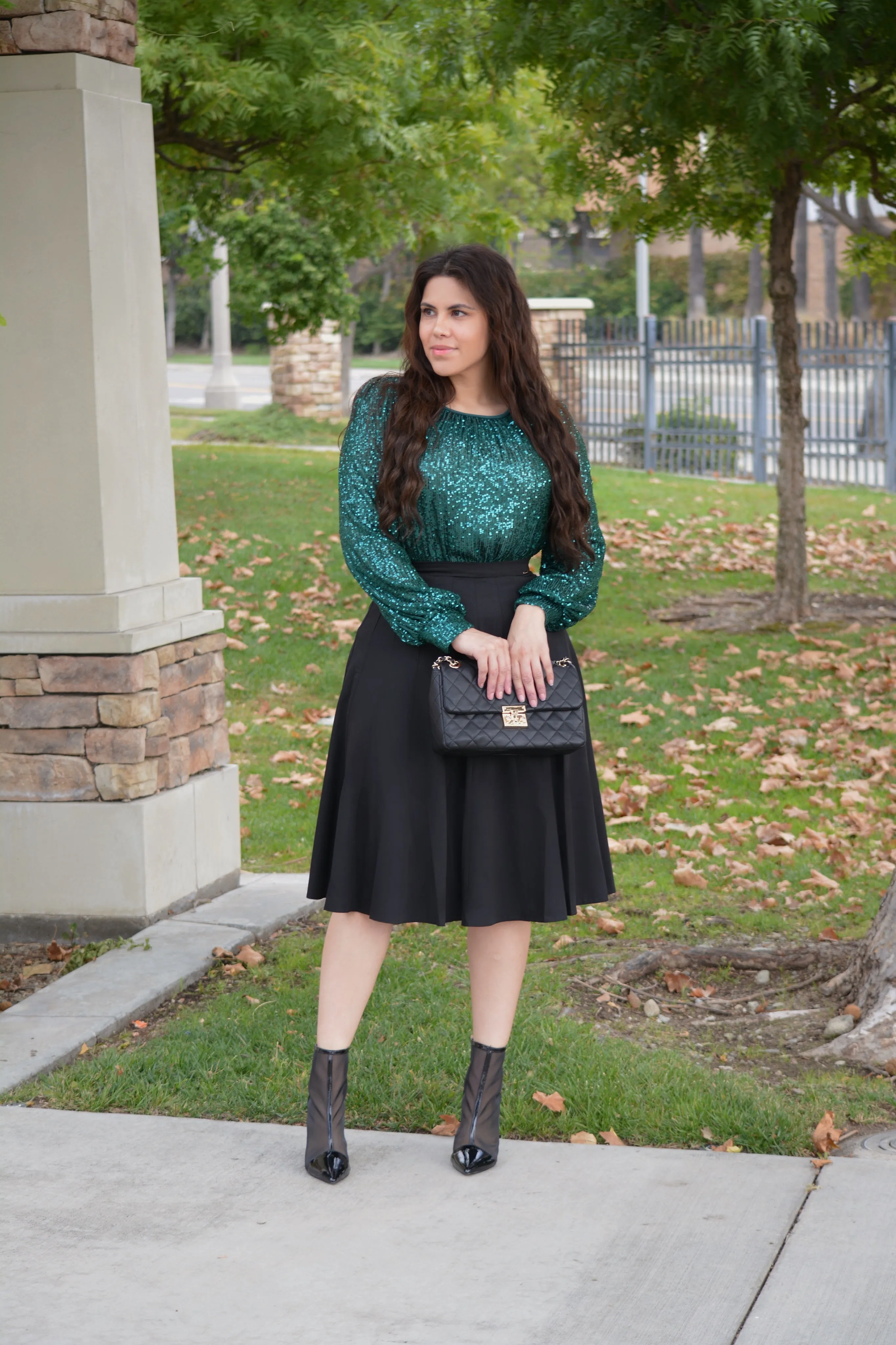 Orla Emerald Green Sequin Top