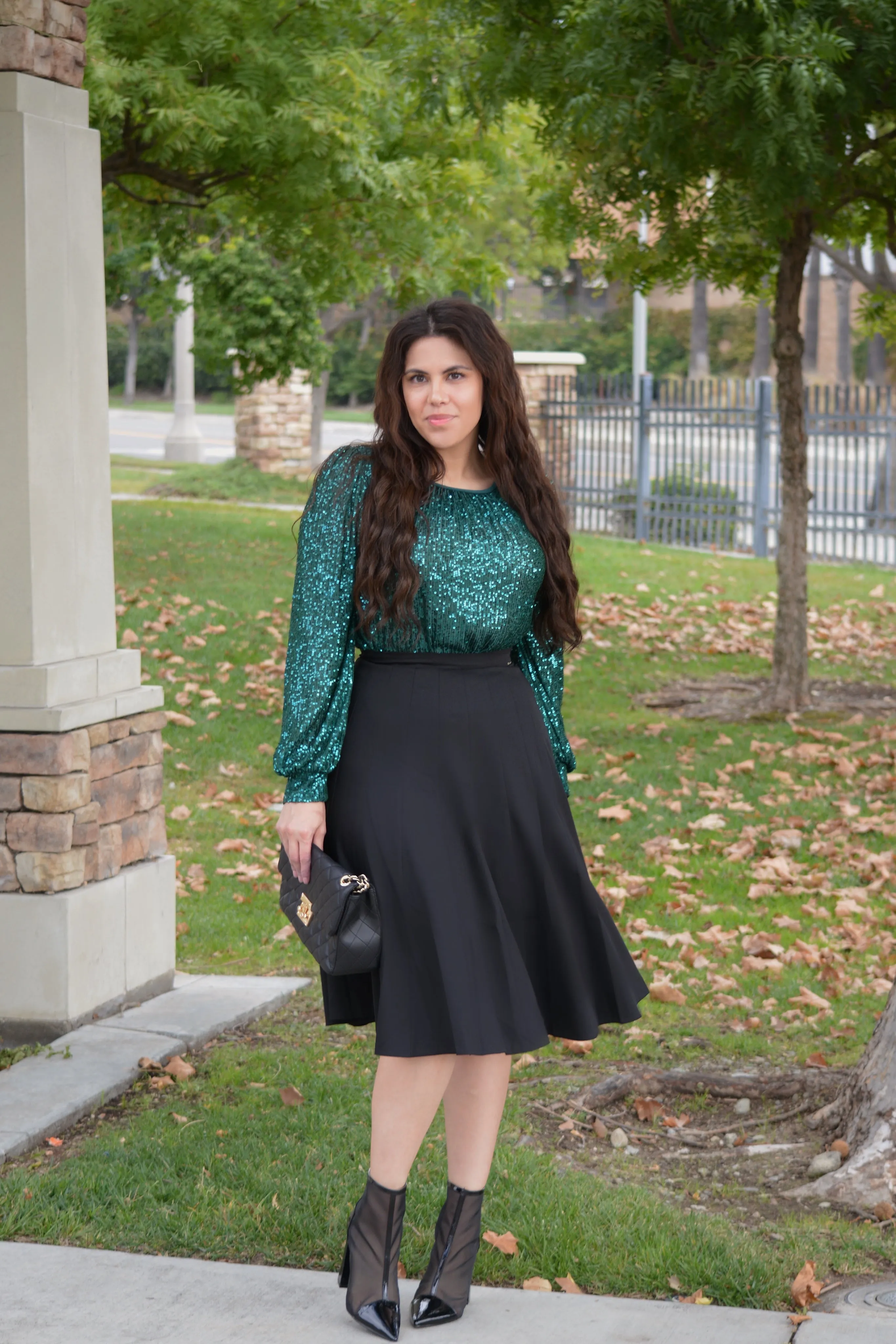 Orla Emerald Green Sequin Top