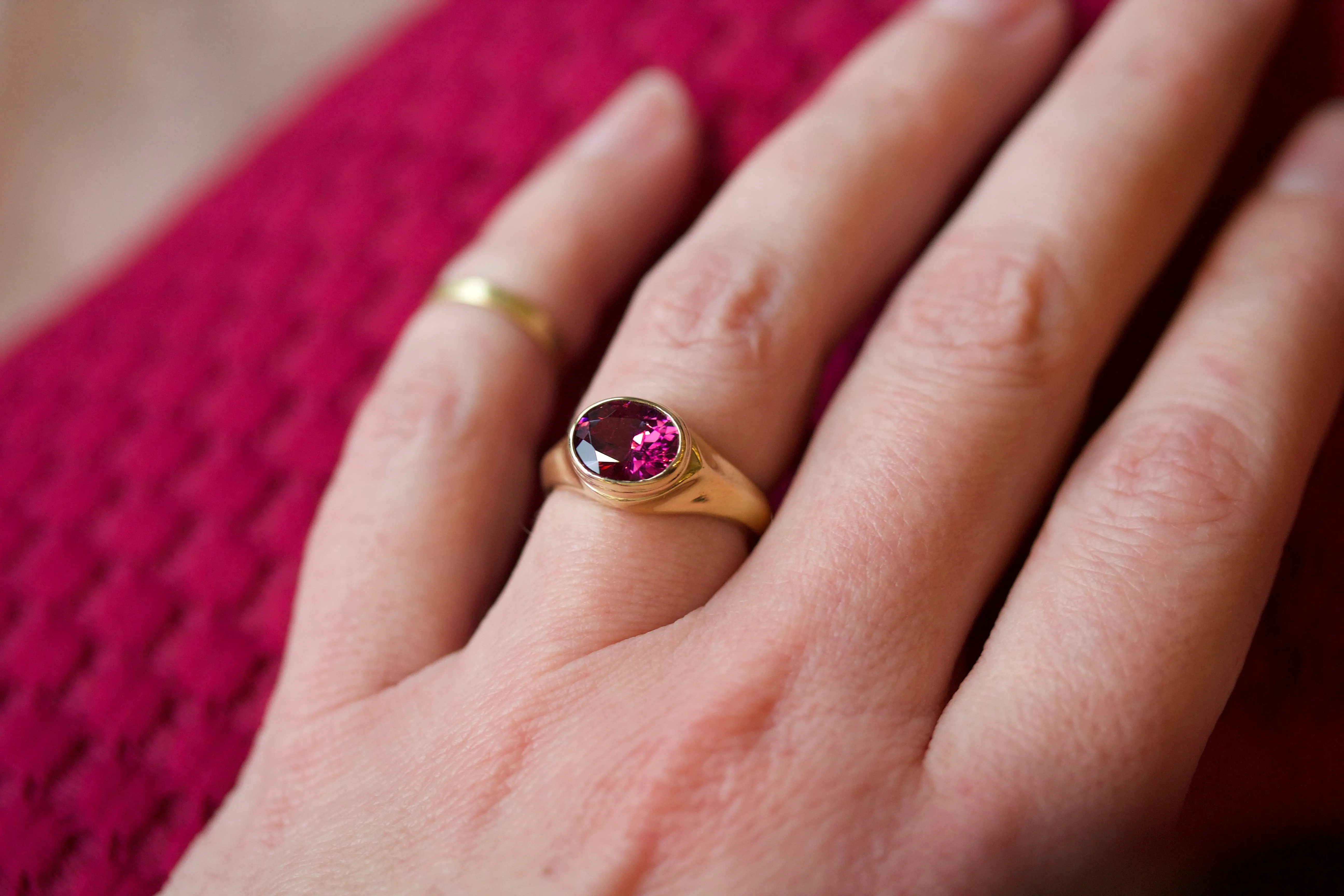 Oval Garnet Ring