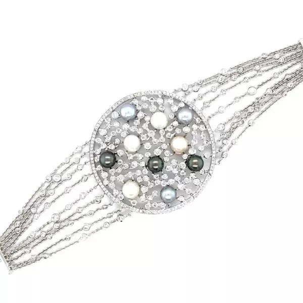 PEARL AND DIAMOND BRACELET