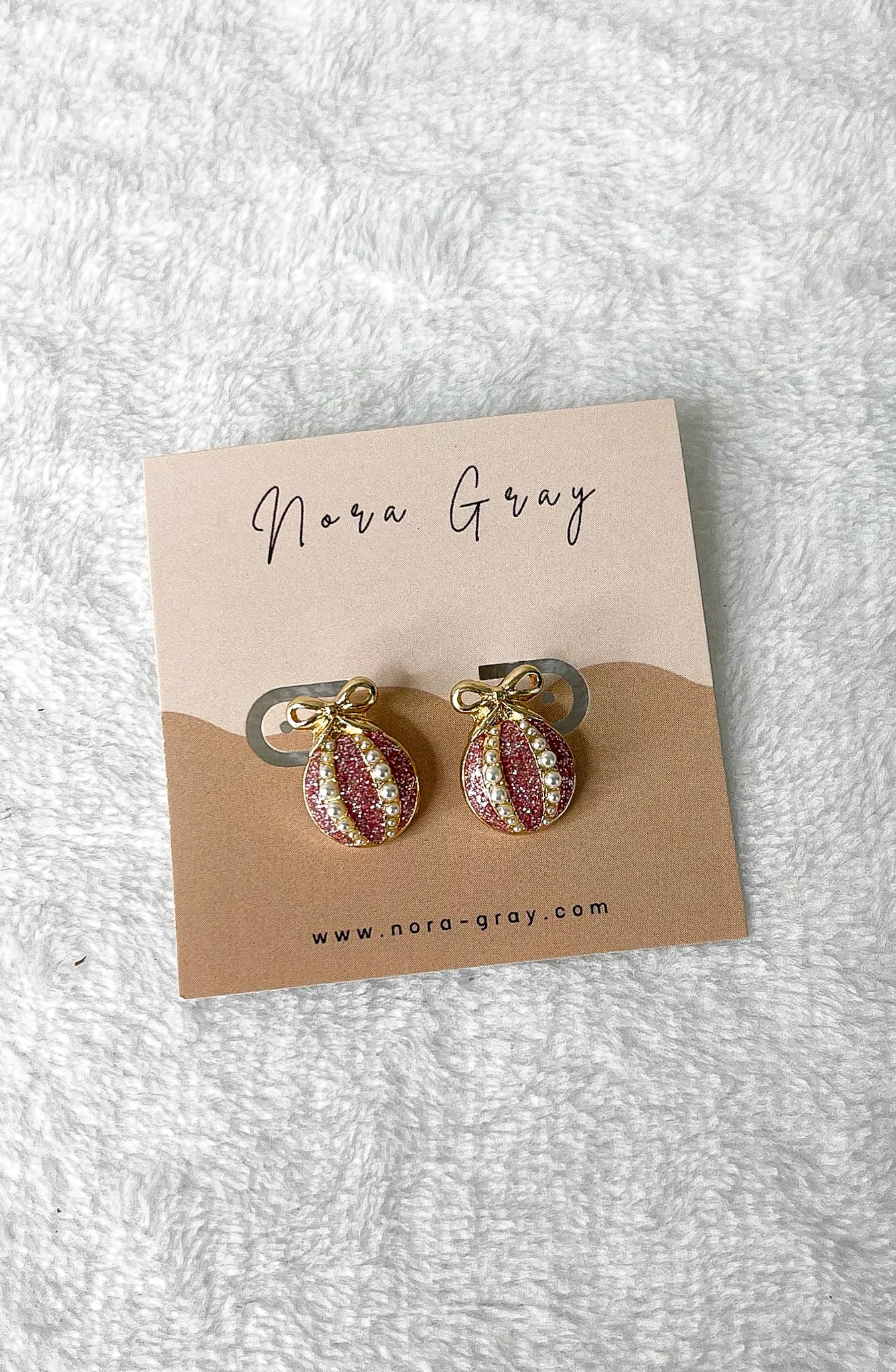 Pearl Embellished Ornament Earrings