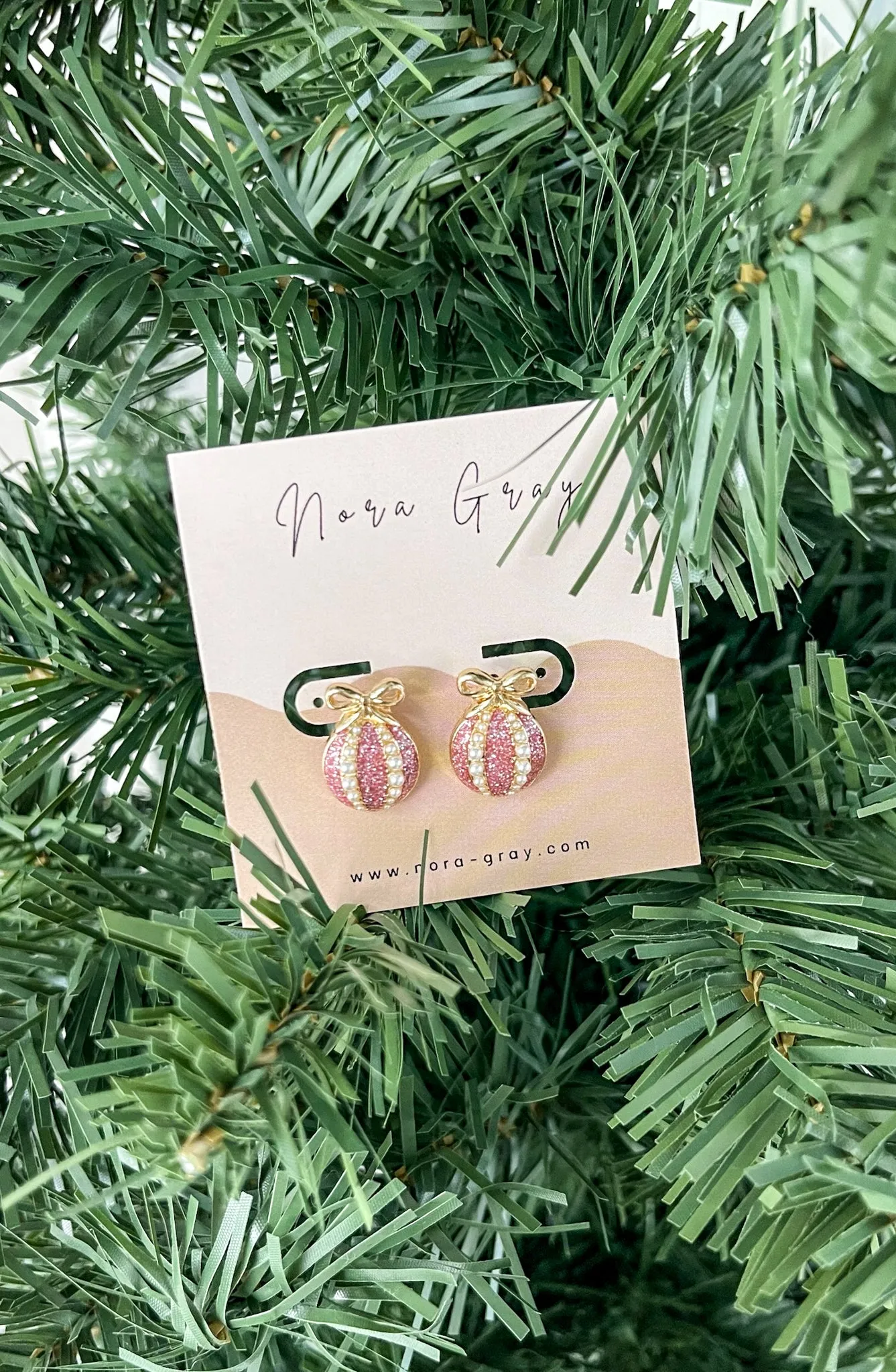 Pearl Embellished Ornament Earrings