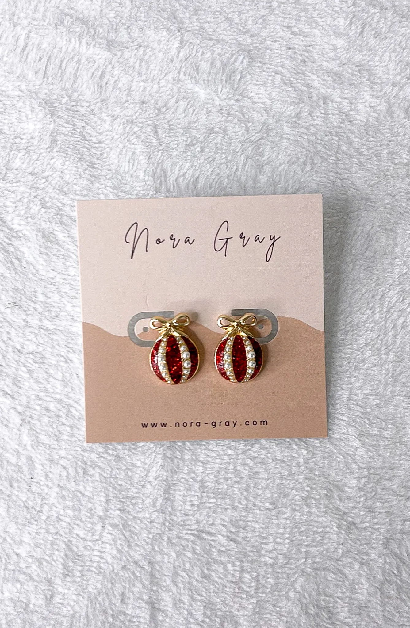 Pearl Embellished Ornament Earrings