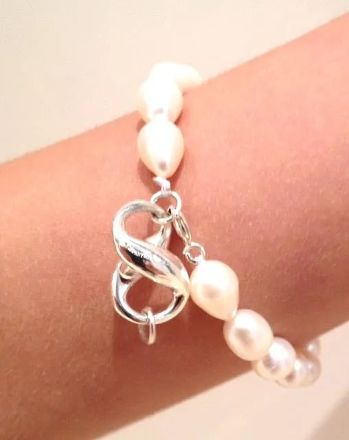 Pearl Infinity Bracelet