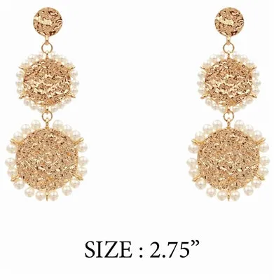 Pearl Texture Drop Earrings