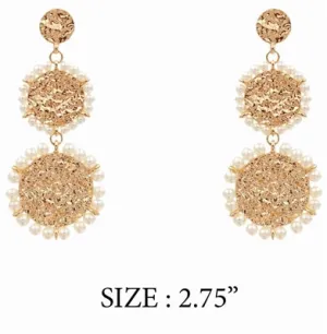 Pearl Texture Drop Earrings