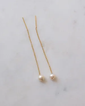 Pearl threader earrings
