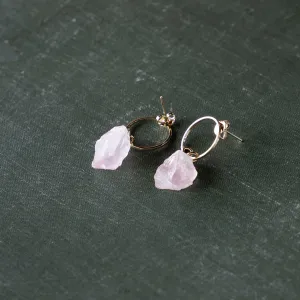 Petite Rose Quartz Earing