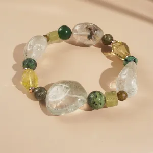 Phantom Quartz, Ruby Zoisite, and Lemon Quartz Mixed Gemstones
