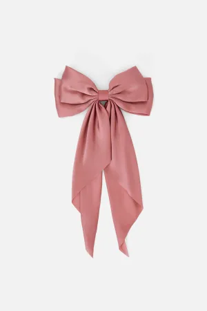 Pink Barrette Bow Clip