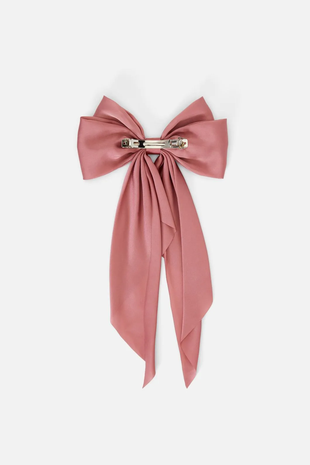 Pink Barrette Bow Clip