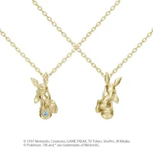 [Pokémon]Glaceon & Pokéball necklace K18yellow gold