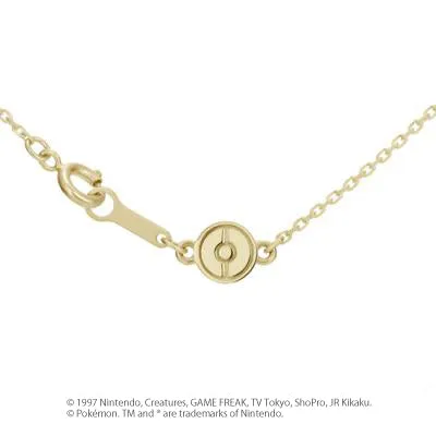[Pokémon]Glaceon & Pokéball necklace K18yellow gold