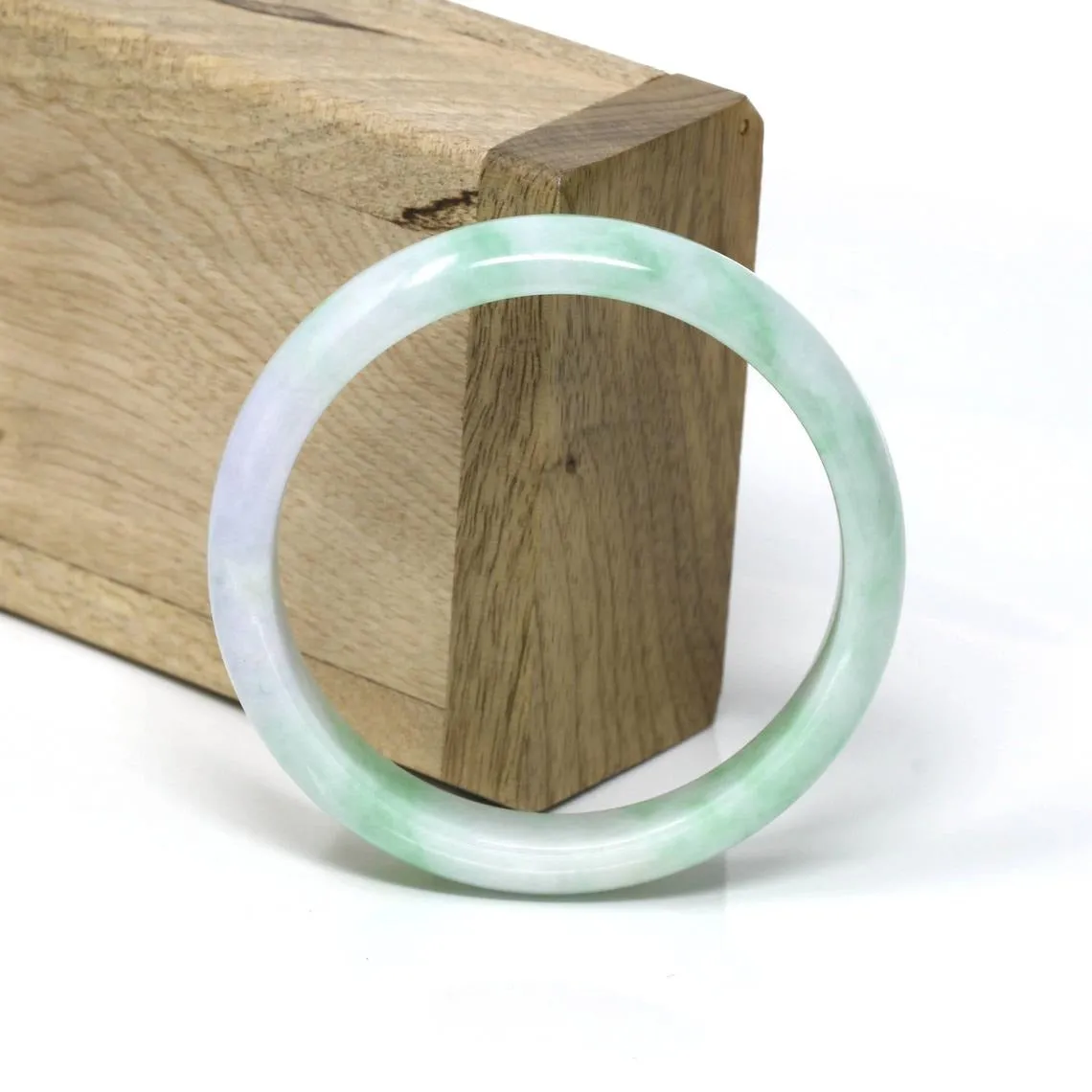 RealJade® Classic Bangle Genuine Burmese Jadeite Jade Bangle Bracelet ( 53.4 mm )#7