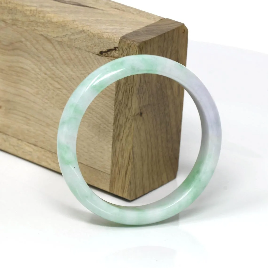 RealJade® Classic Bangle Genuine Burmese Jadeite Jade Bangle Bracelet ( 53.4 mm )#7