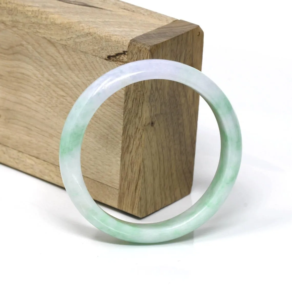 RealJade® Classic Bangle Genuine Burmese Jadeite Jade Bangle Bracelet ( 53.4 mm )#7