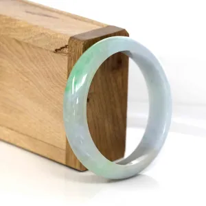 RealJade® Classic Lavender-Green Natural Burmese Jadeite Jade Bangle (54.91 mm ) #322
