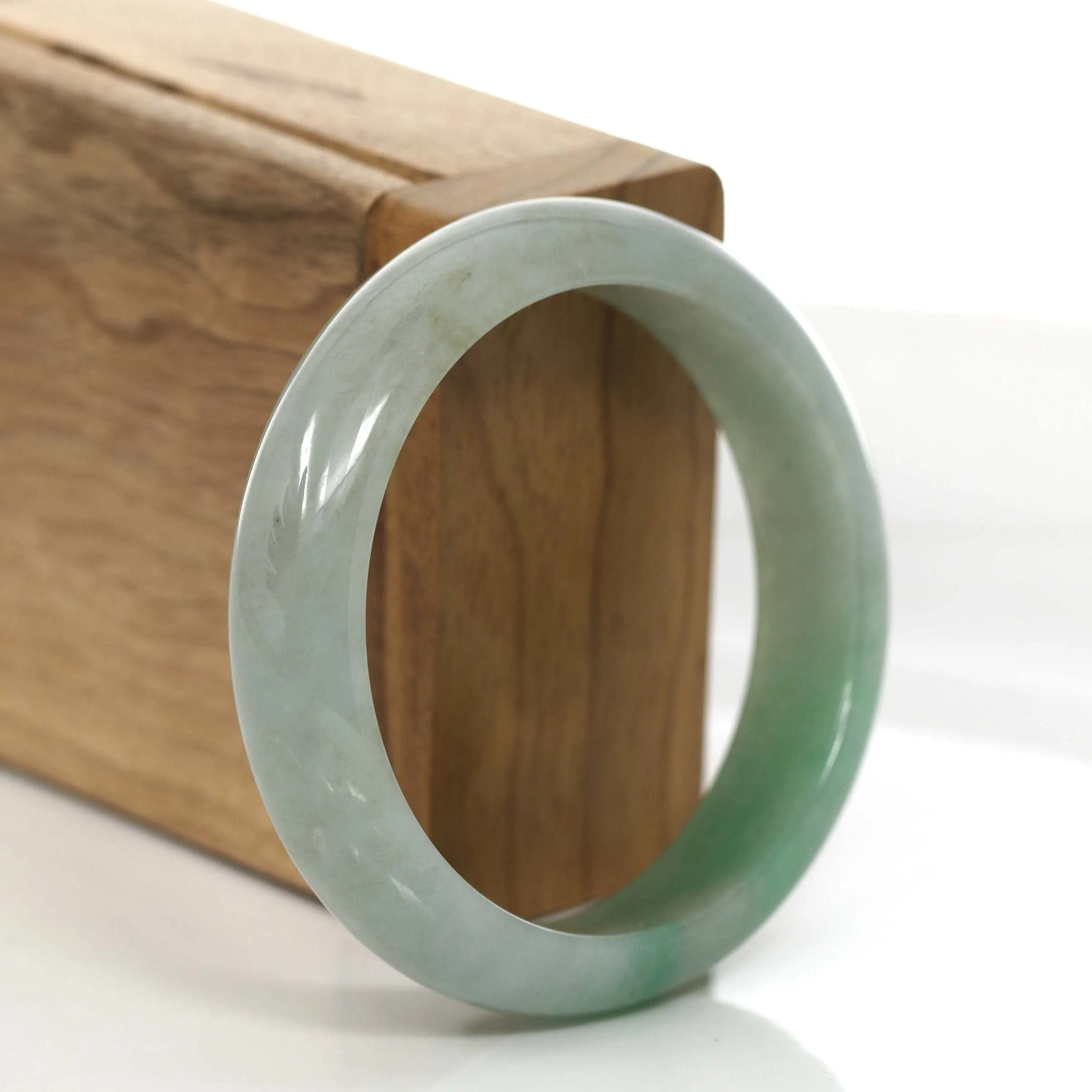 RealJade® Co. Classic Forest Green Natural Burmese Jadeite Jade Bangle (55.56 mm) #754