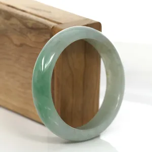 RealJade® Co. Classic Forest Green Natural Burmese Jadeite Jade Bangle (55.56 mm) #754
