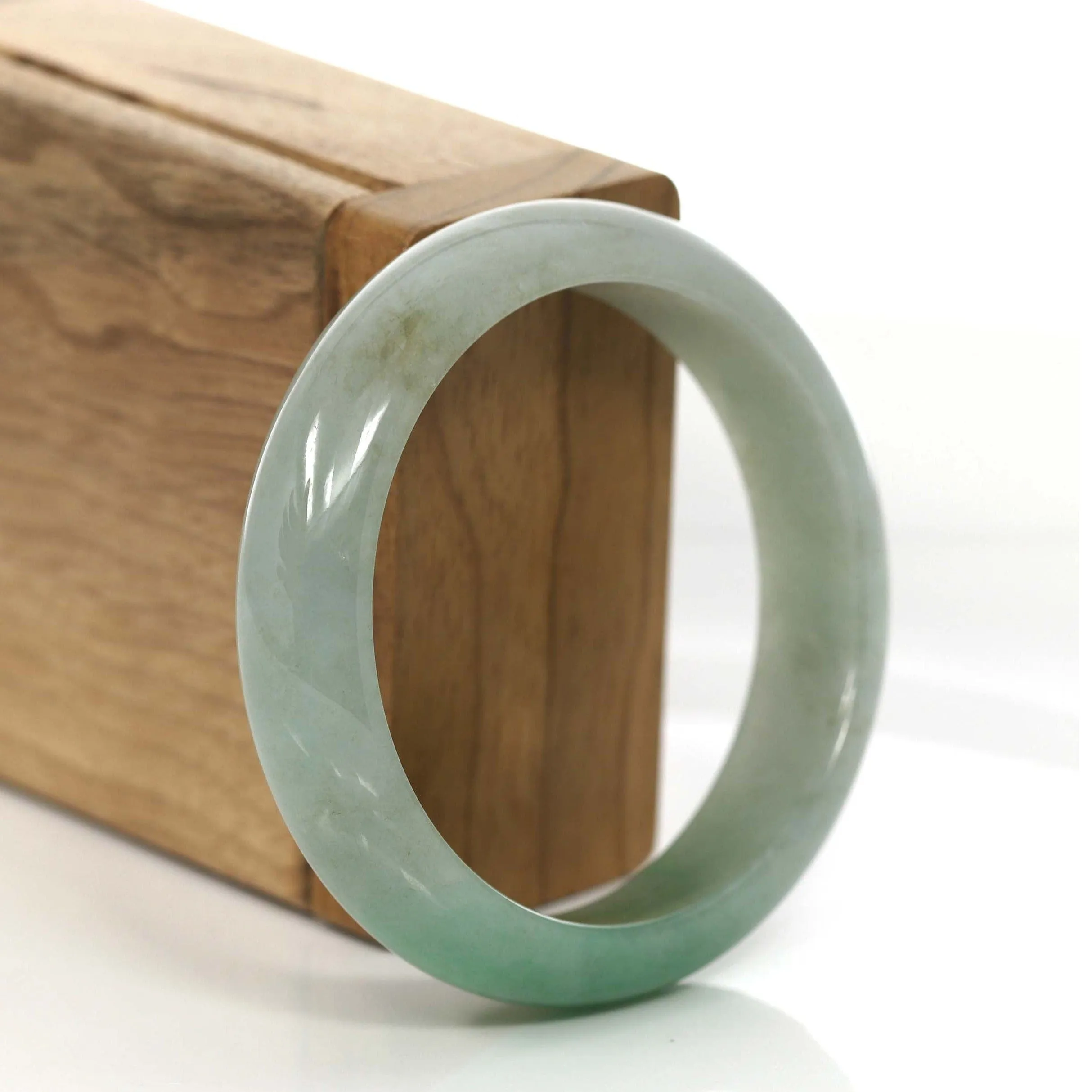 RealJade® Co. Classic Forest Green Natural Burmese Jadeite Jade Bangle (55.56 mm) #754