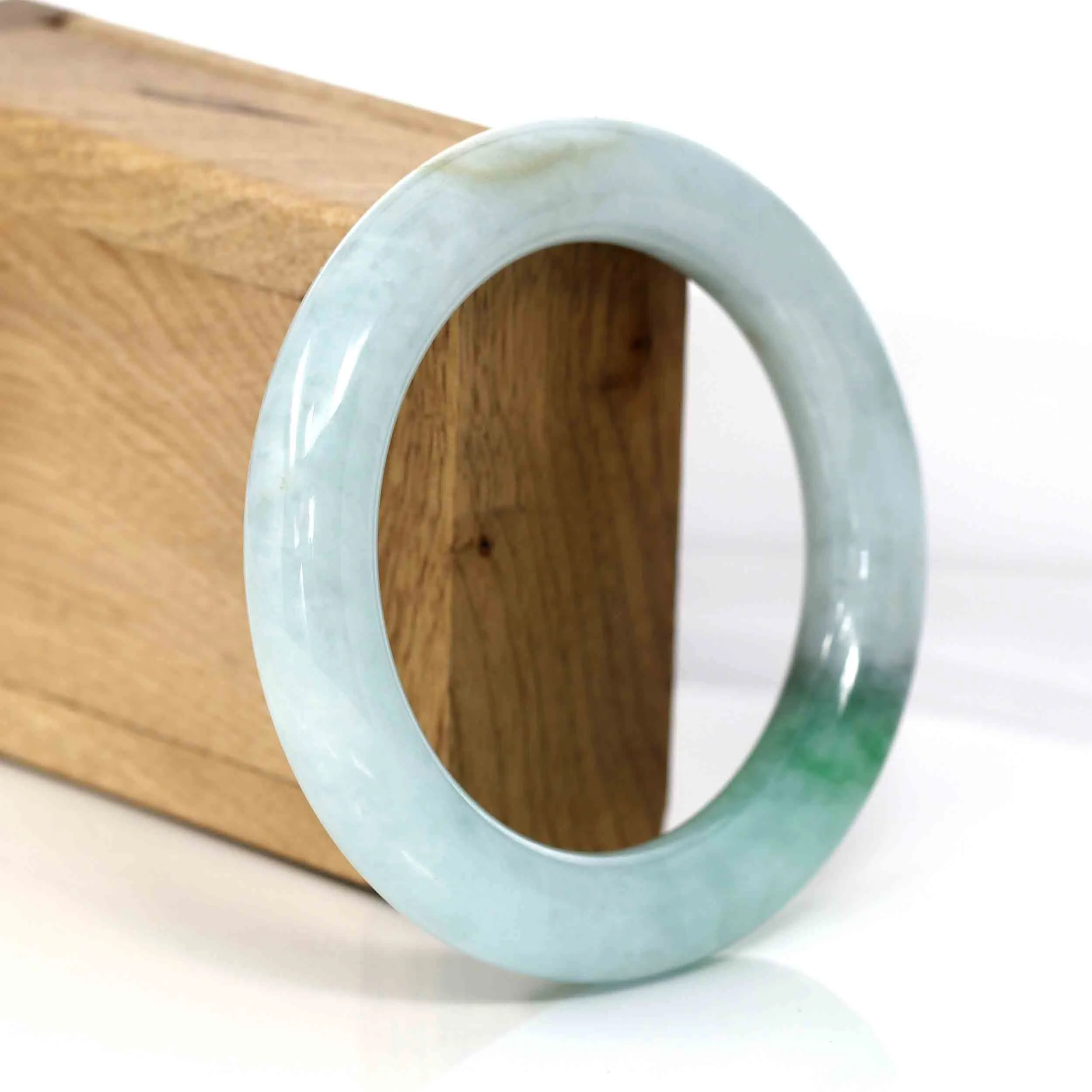 RealJade® Co. Classic Real Jade Jadeite Bangle Bracelet ( 56.79 mm )#571