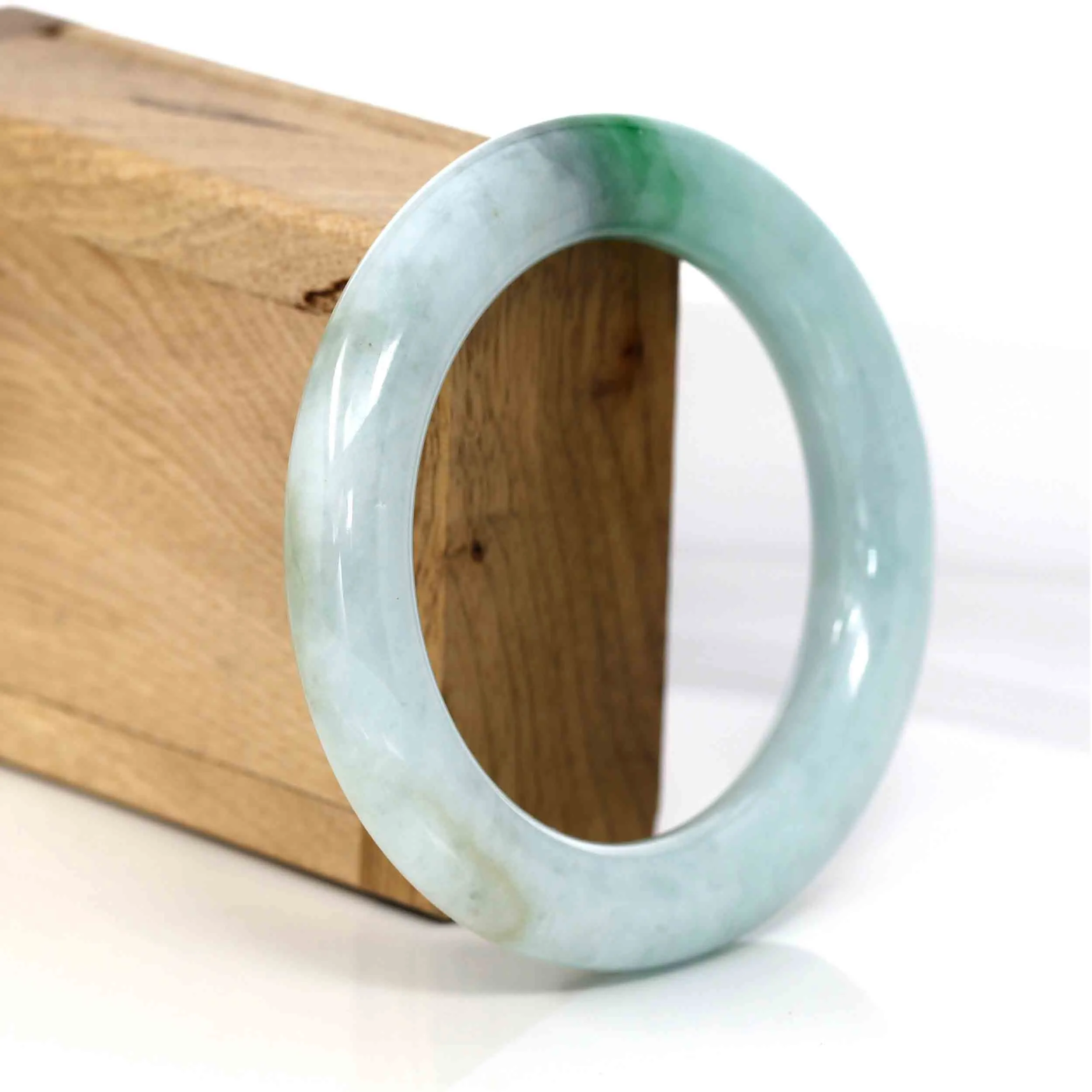 RealJade® Co. Classic Real Jade Jadeite Bangle Bracelet ( 56.79 mm )#571