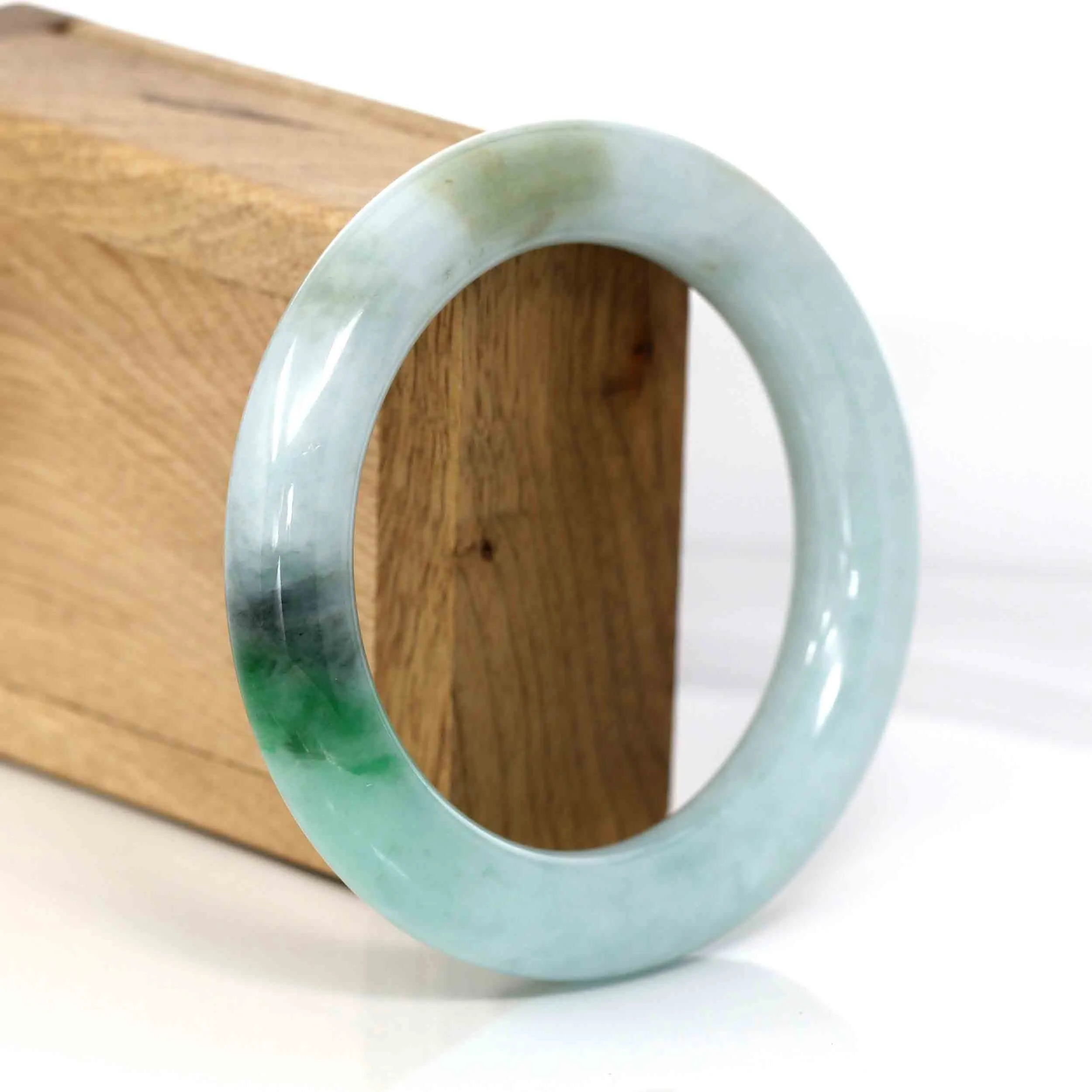 RealJade® Co. Classic Real Jade Jadeite Bangle Bracelet ( 56.79 mm )#571