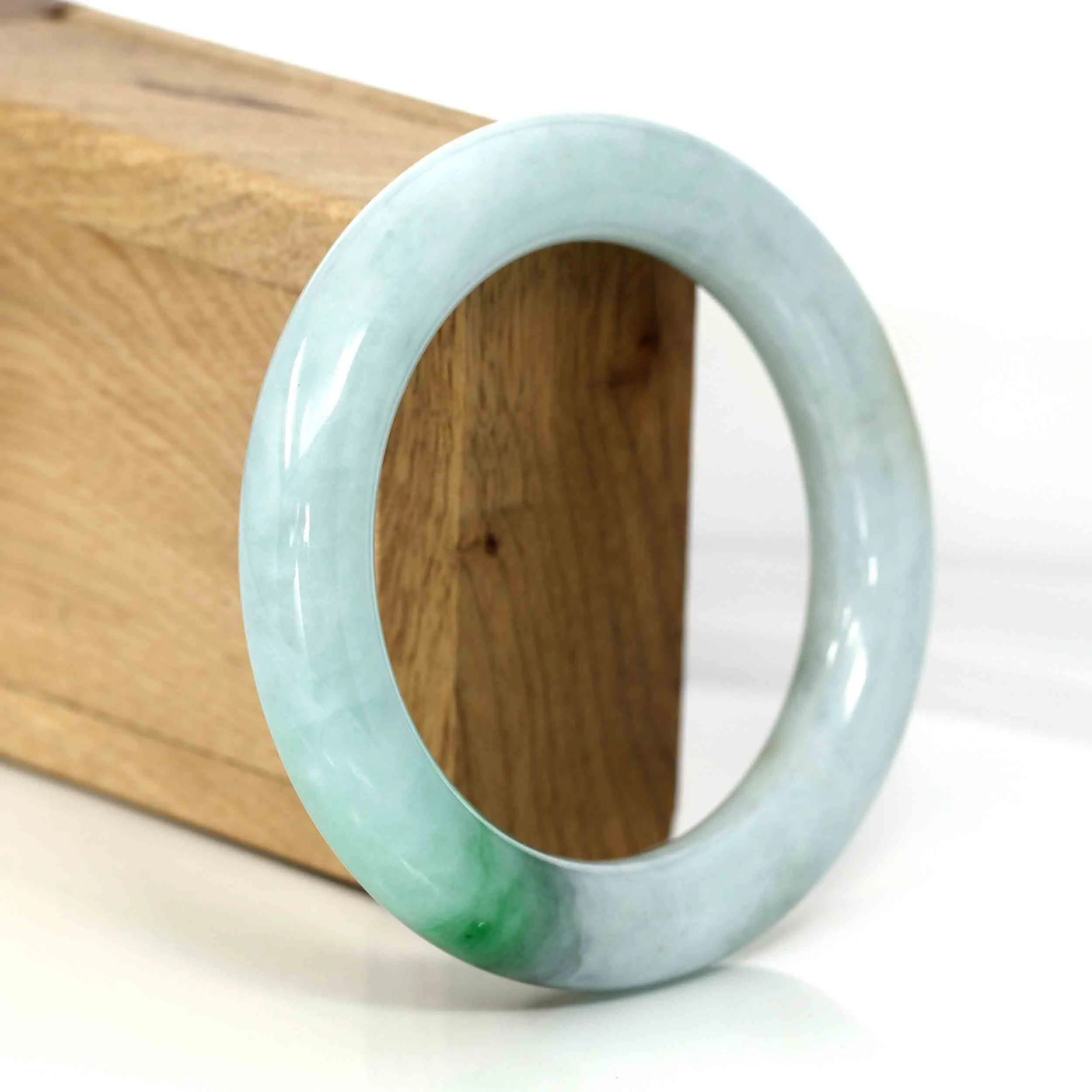 RealJade® Co. Classic Real Jade Jadeite Bangle Bracelet ( 56.79 mm )#571