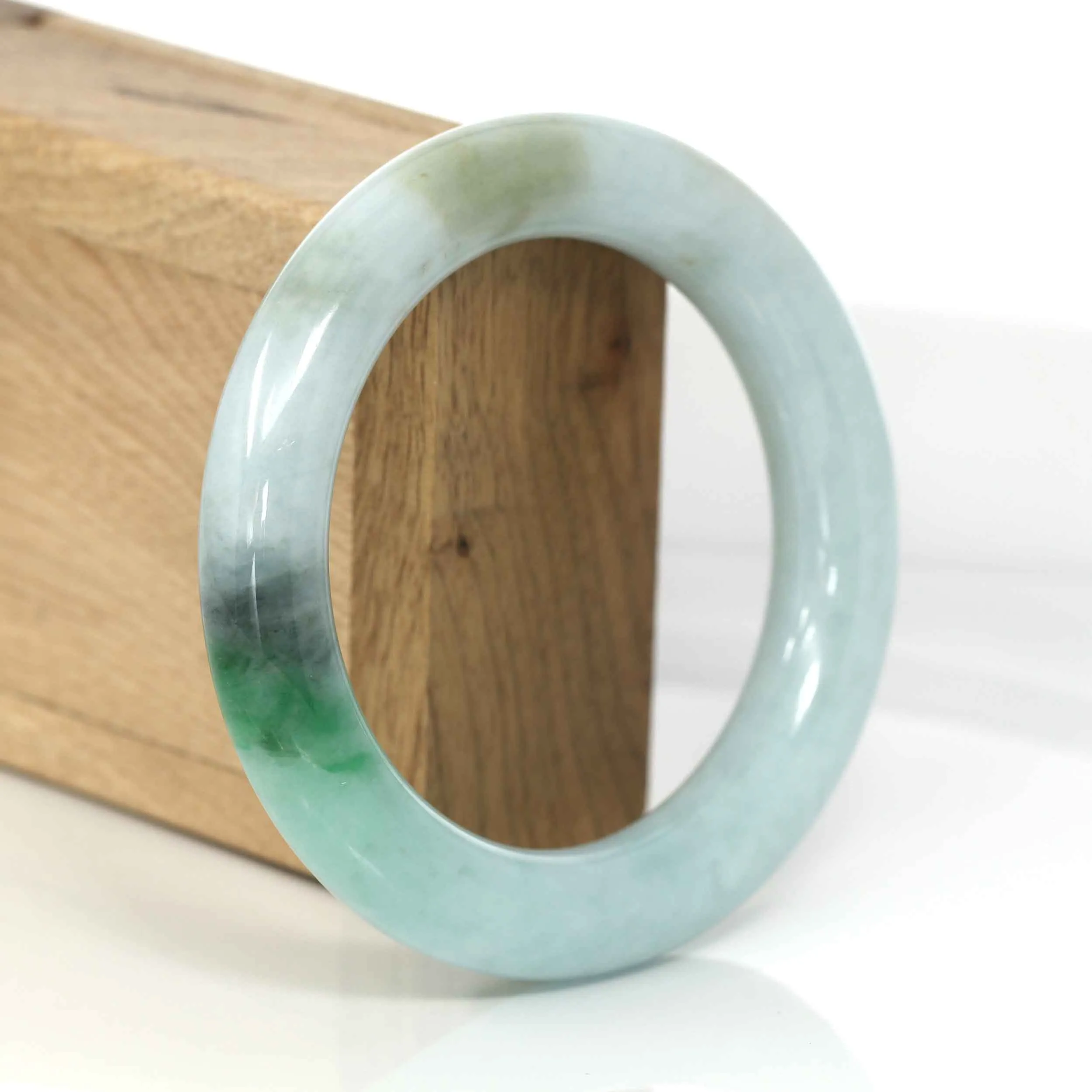 RealJade® Co. Classic Real Jade Jadeite Bangle Bracelet ( 56.79 mm )#571