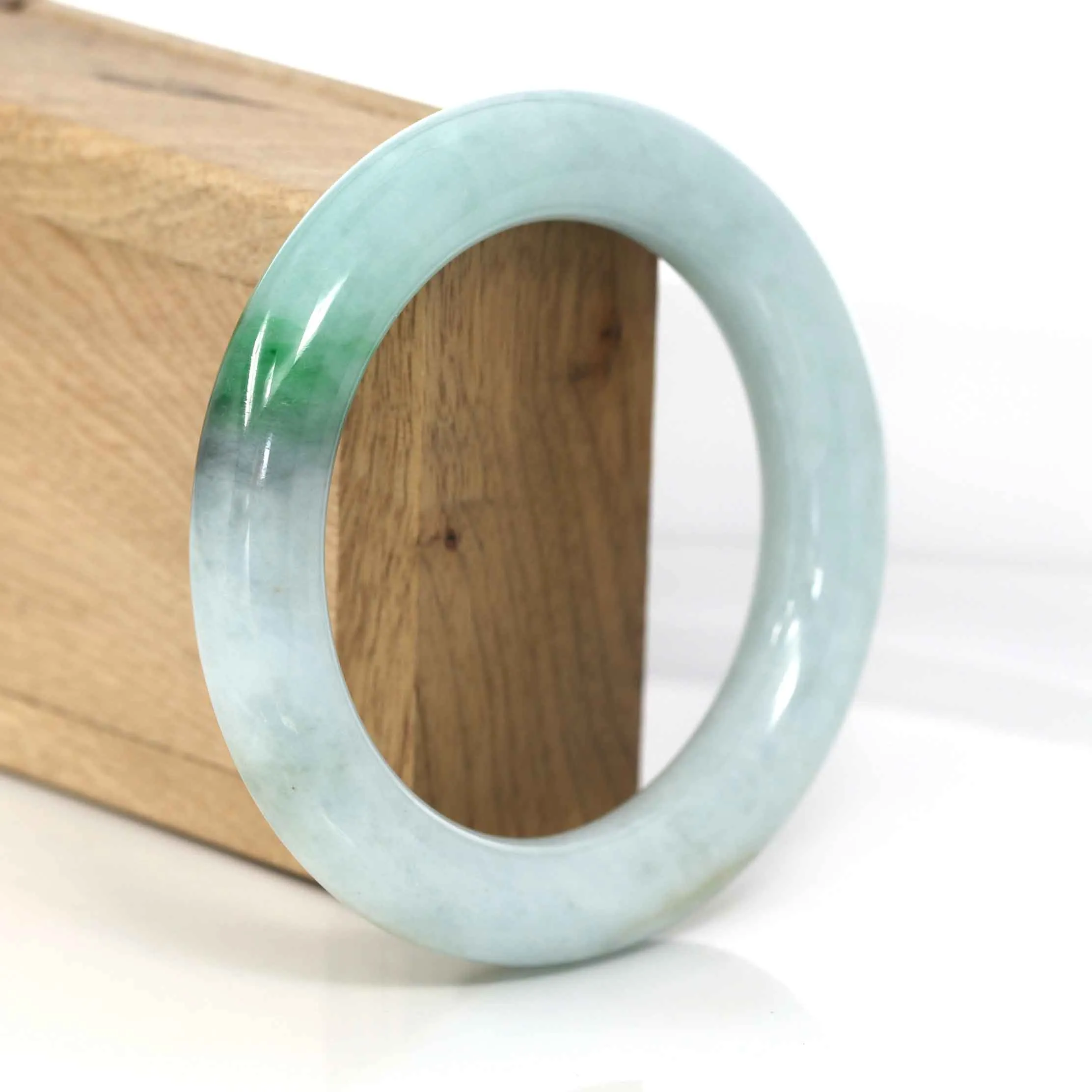RealJade® Co. Classic Real Jade Jadeite Bangle Bracelet ( 56.79 mm )#571