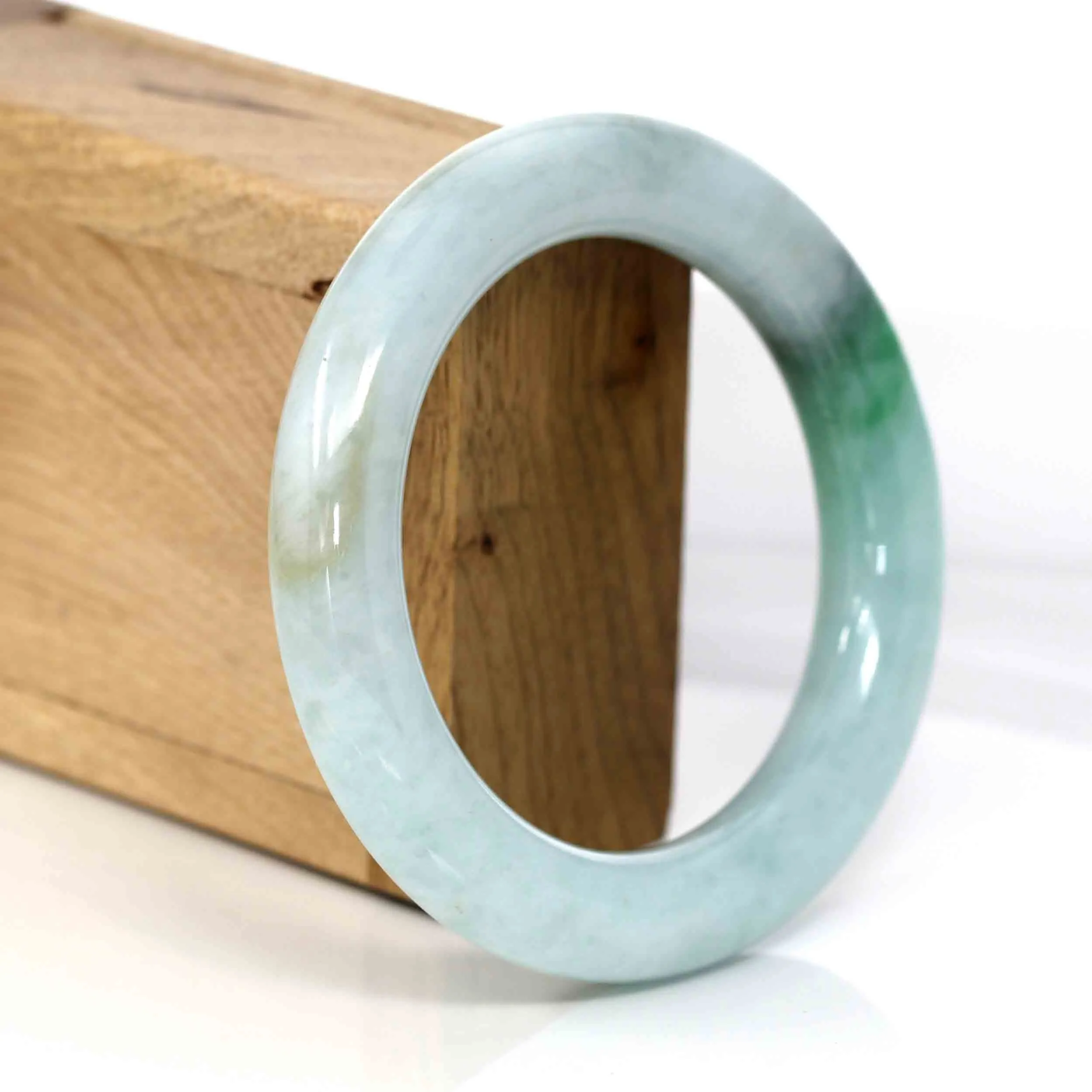 RealJade® Co. Classic Real Jade Jadeite Bangle Bracelet ( 56.79 mm )#571