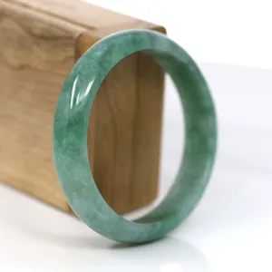 RealJade® Co. Forest Green Classic Real Jadeite Jade Bangle Bracelet (57.69mm) #922