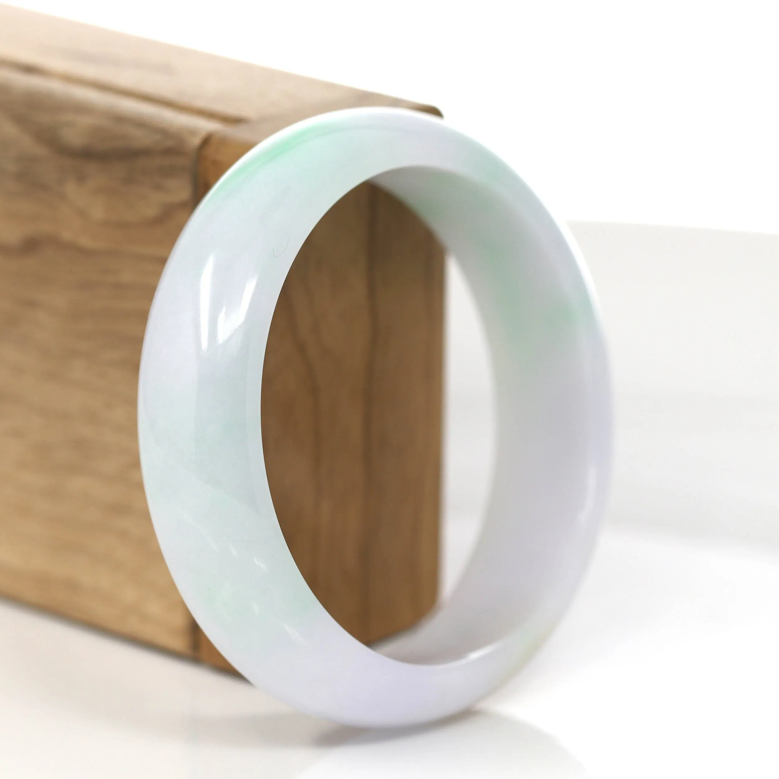 RealJade® Co. Genuine Burmese High Quality Jadeite Jade Bangle Bracelet ( 58.57mm )#841