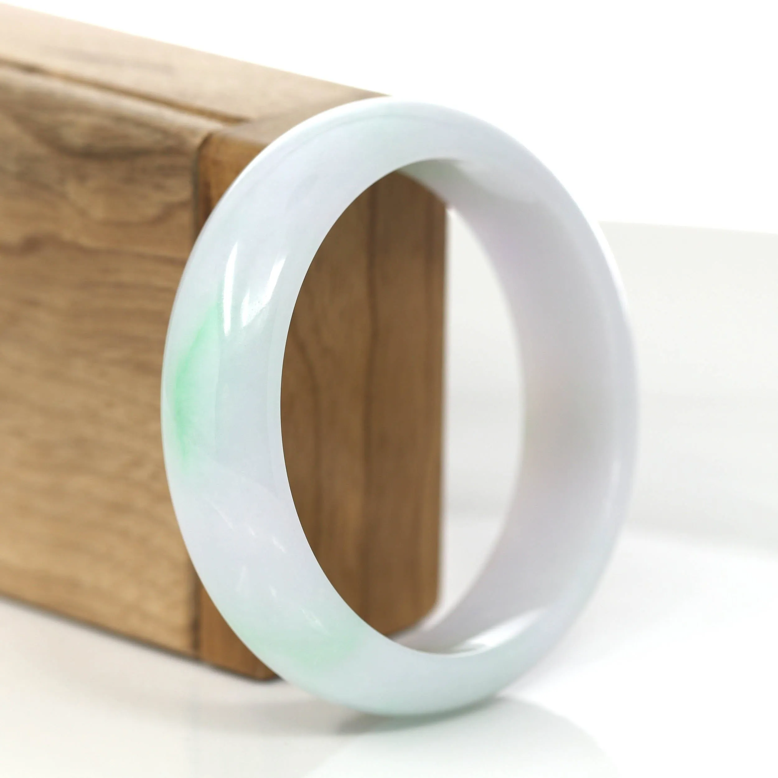 RealJade® Co. Genuine Burmese High Quality Jadeite Jade Bangle Bracelet ( 58.57mm )#841
