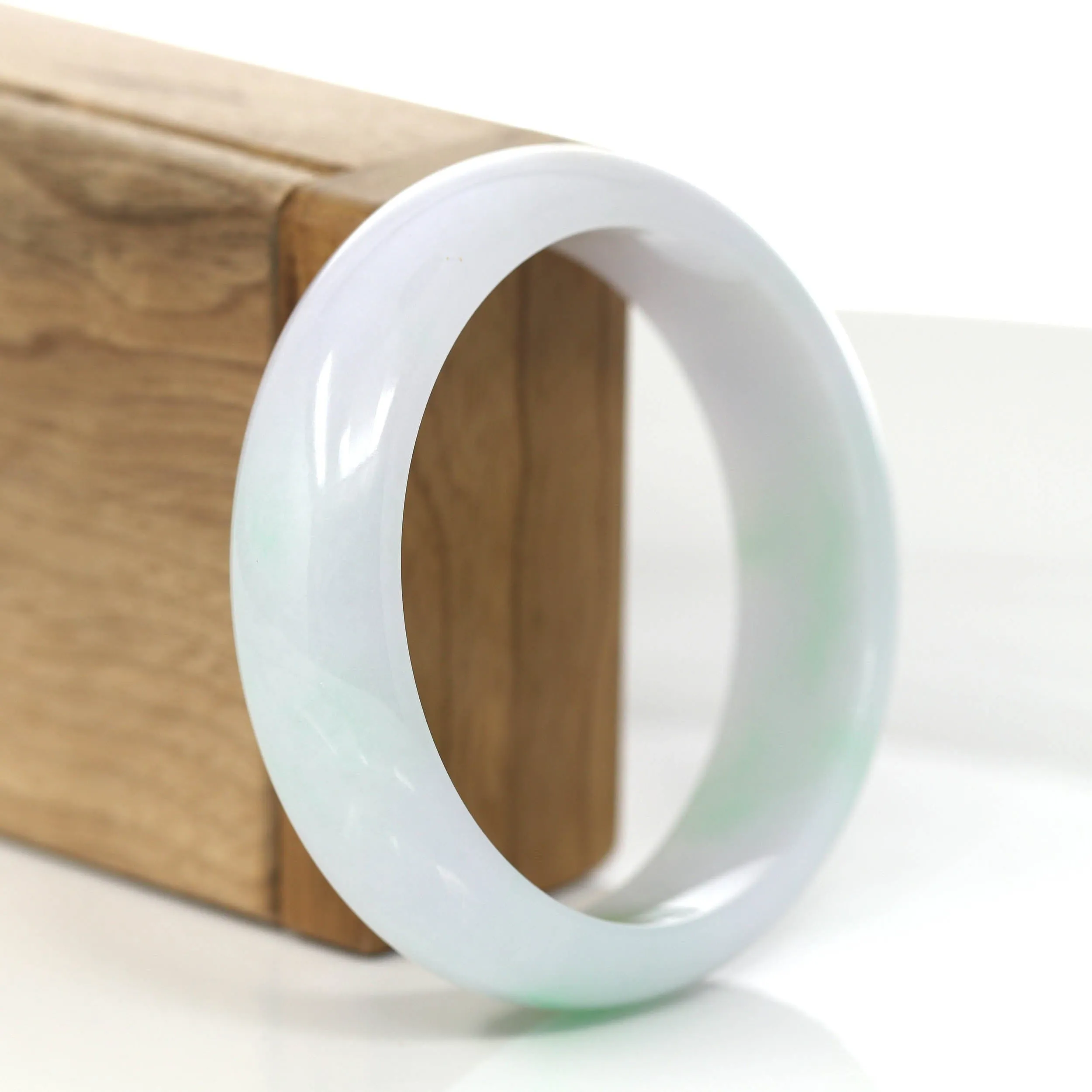 RealJade® Co. Genuine Burmese High Quality Jadeite Jade Bangle Bracelet ( 58.57mm )#841
