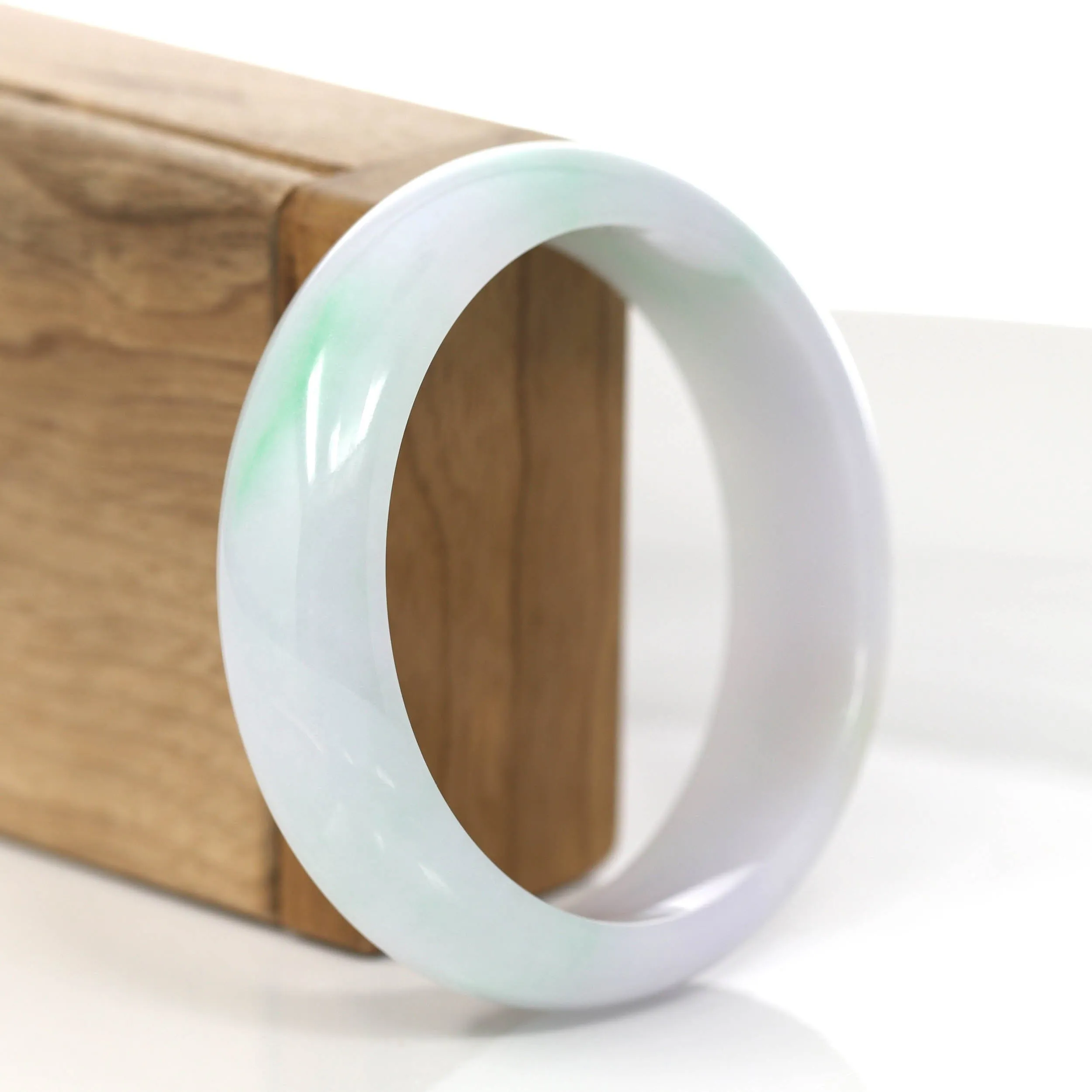 RealJade® Co. Genuine Burmese High Quality Jadeite Jade Bangle Bracelet ( 58.57mm )#841