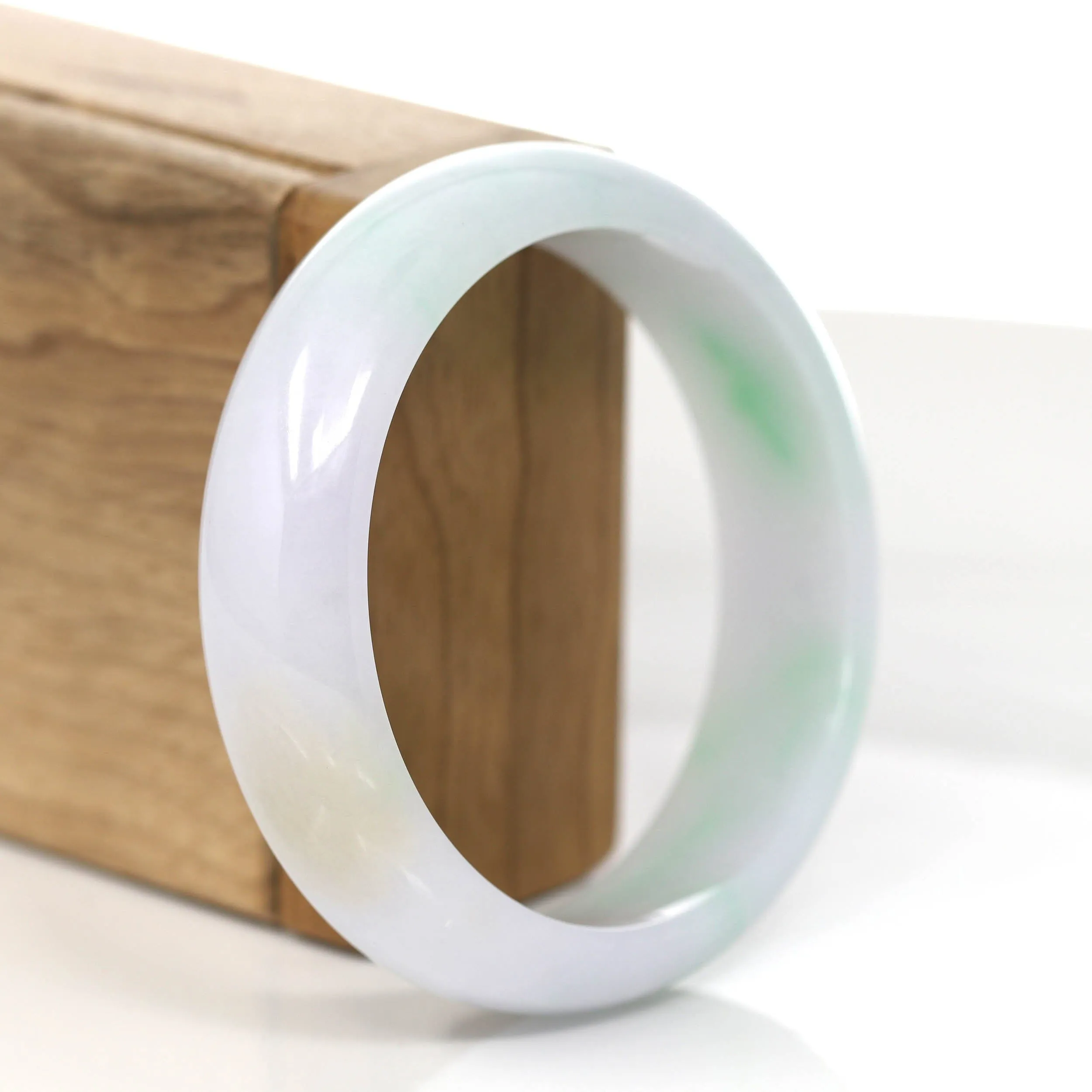RealJade® Co. Genuine Burmese High Quality Jadeite Jade Bangle Bracelet ( 58.57mm )#841