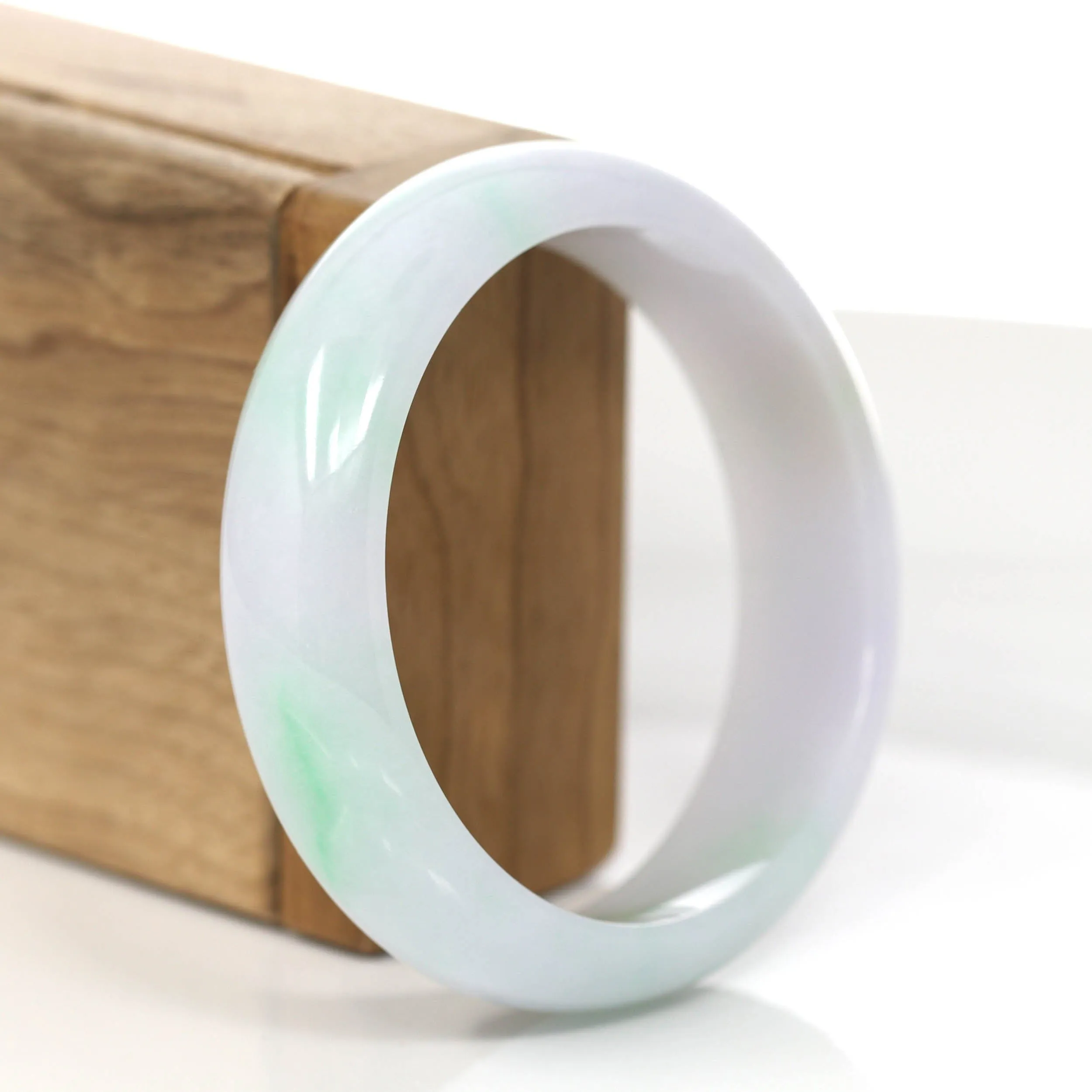 RealJade® Co. Genuine Burmese High Quality Jadeite Jade Bangle Bracelet ( 58.57mm )#841