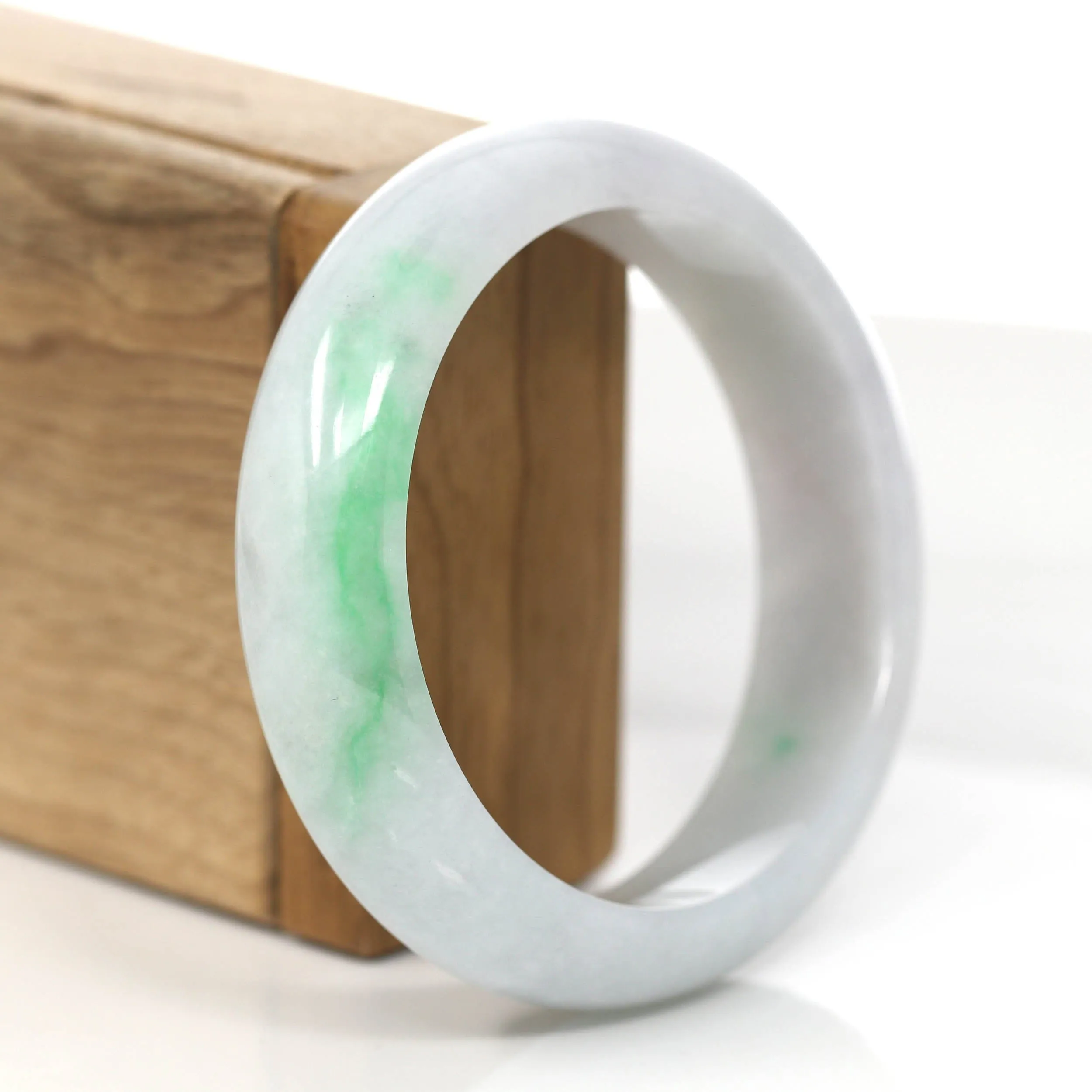 RealJade® Co. Genuine Burmese High Quality Jadeite Jade Bangle Bracelet (58.8mm)#845