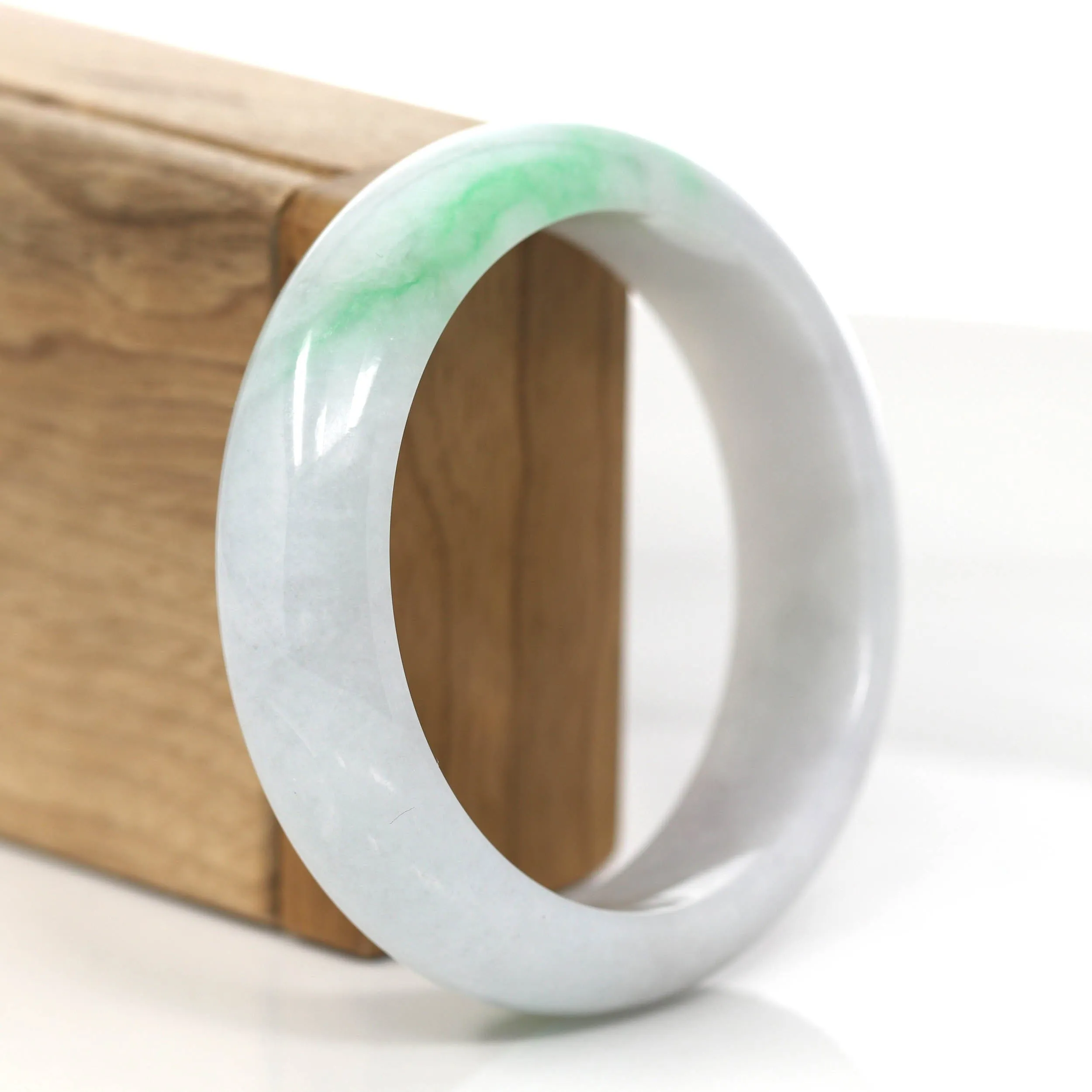 RealJade® Co. Genuine Burmese High Quality Jadeite Jade Bangle Bracelet (58.8mm)#845