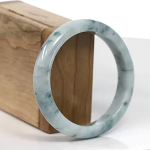 RealJade® Co. Natural Burmese Blue-green Jadeite Jade Bangle Bracelet (59.48mm)#T131