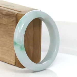 RealJade® Co. "Classic Bangle" Genuine Burmese Green Jadeite Jade Bangle Bracelet (55.18mm) #988